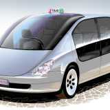 Un altro progetto al quale lavor� � un taxi con il lato guida al centro dell�abitacolo... 